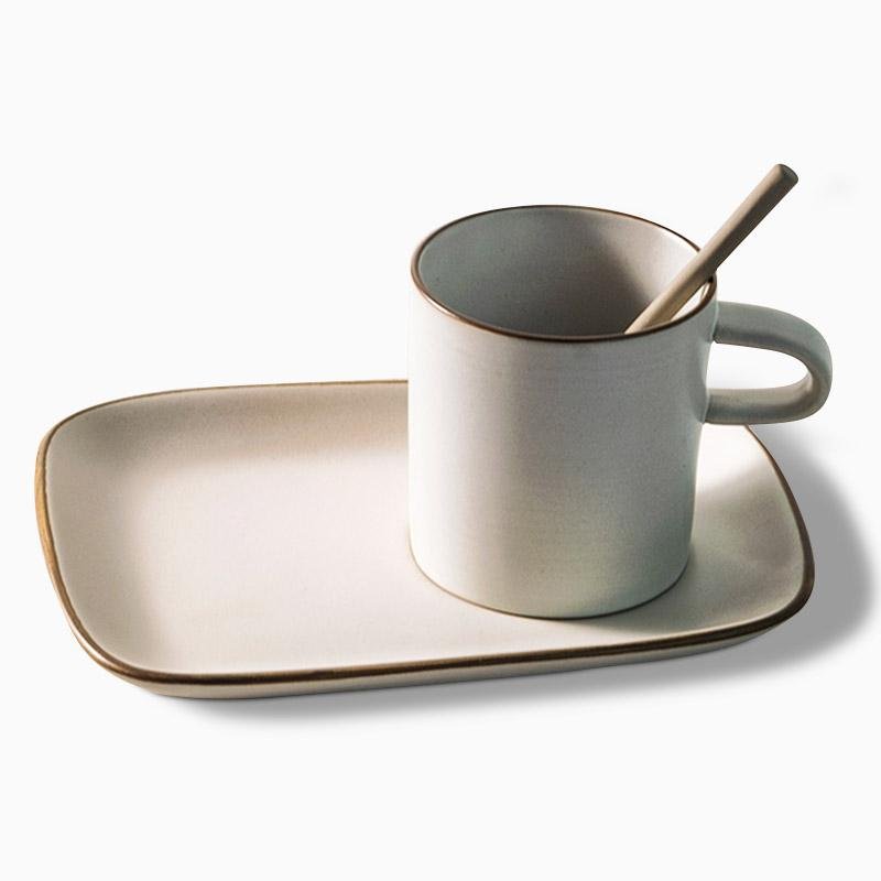 Mug Set – Stoneware – Cup Diameter: 5 inches – Ideal for Coffee and Snacks 6