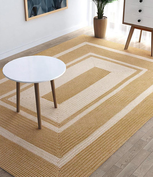 Natural Jute Rug — 100 & 120 cm — Round, Oval, or Rectangular — Durable Burlywood Style
