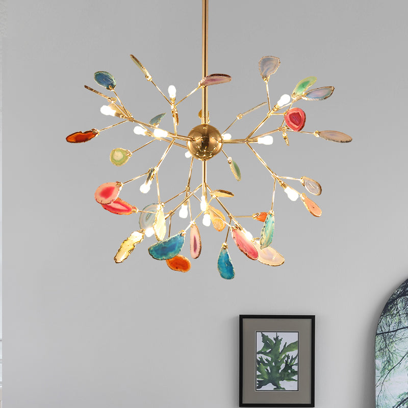 Nordic Agate Stone Chandelier Light | Modern Luxury Lighting | Unique Metal Design | 11.8 to 23.6 | Brick by Brick London 0