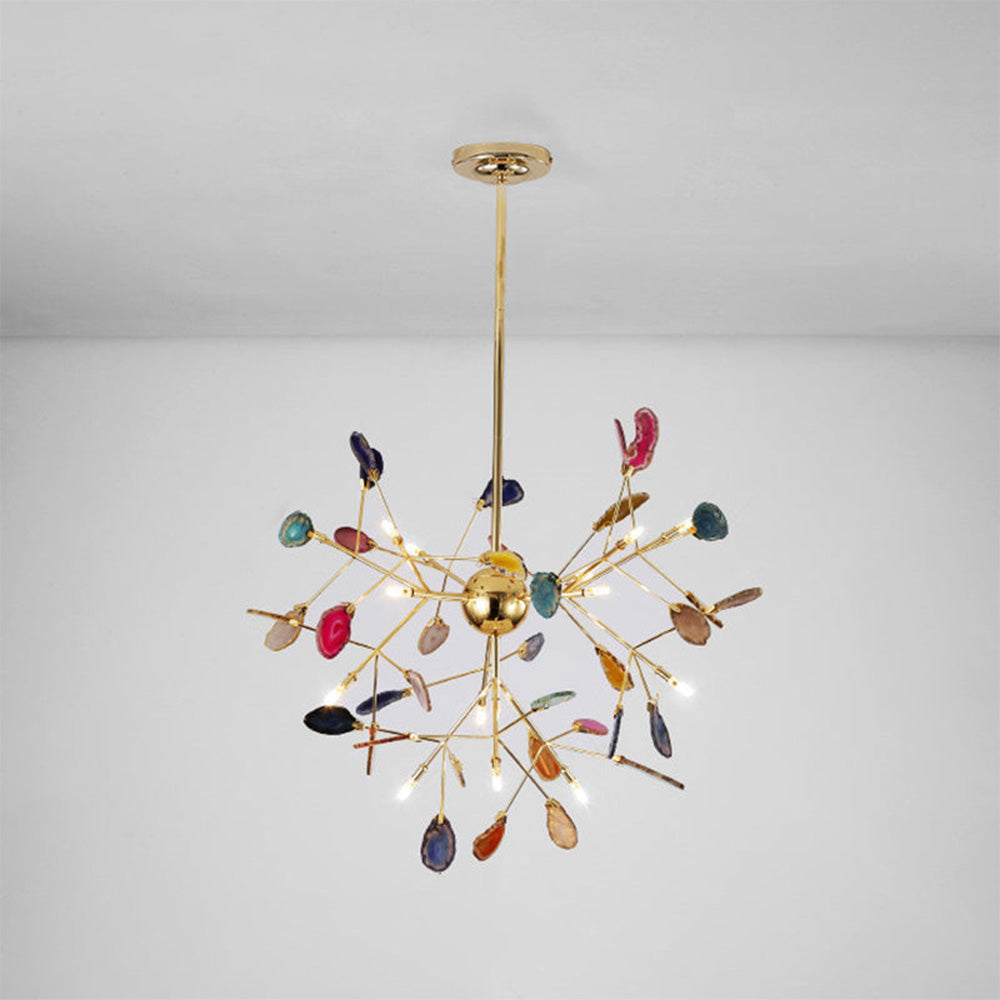 Nordic Agate Stone Chandelier Light | Modern Luxury Lighting | Unique Metal Design | 11.8 to 23.6 | Brick by Brick London 1