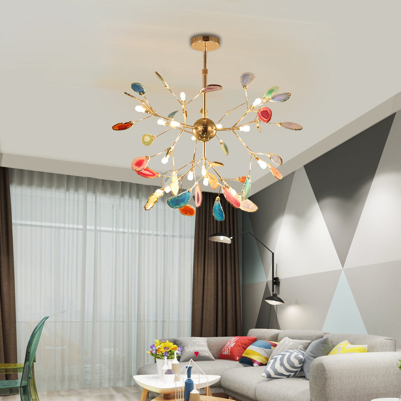Nordic Agate Stone Chandelier Light | Modern Luxury Lighting | Unique Metal Design | 11.8 to 23.6 | Brick by Brick London 3