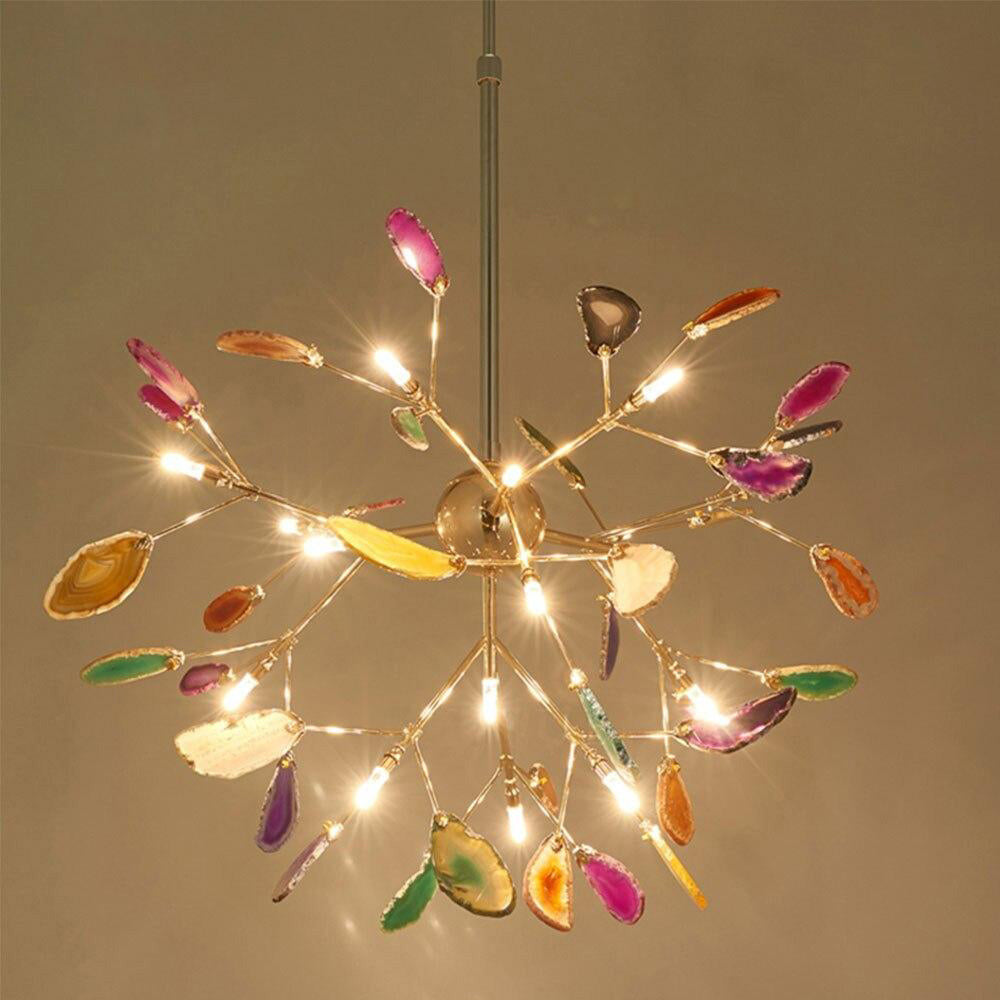 Nordic Agate Stone Chandelier Light | Modern Luxury Lighting | Unique Metal Design | 11.8 to 23.6 | Brick by Brick London 5