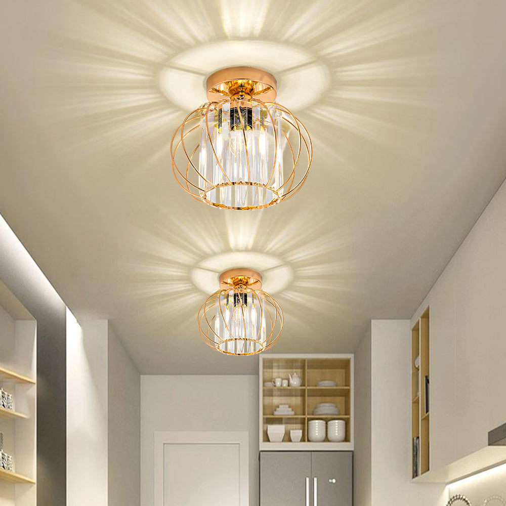 Nordic Luxury Ceiling Light | Minimalist Hallway Lighting | Iron & Glass | 220V-240V | Brick by Brick London 10