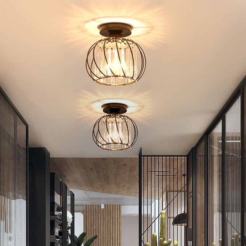 Nordic Luxury Ceiling Light | Minimalist Hallway Lighting | Iron & Glass | 220V-240V | Brick by Brick London 2