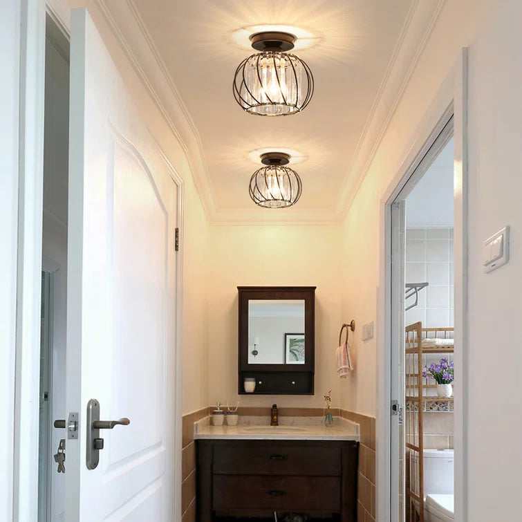 Nordic Luxury Ceiling Light | Minimalist Hallway Lighting | Iron & Glass | 220V-240V | Brick by Brick London 3