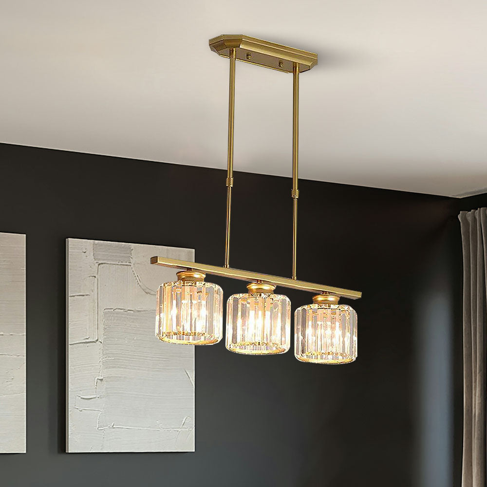 Nordic Multi-Head Chandelier | Modern Glass Island Lamp | Adjustable Height | 3-4 Lights | Brick by Brick London 11