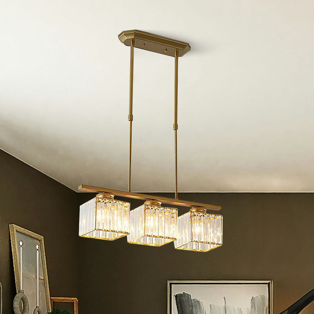 Nordic Multi-Head Chandelier | Modern Glass Island Lamp | Adjustable Height | 3-4 Lights | Brick by Brick London 12