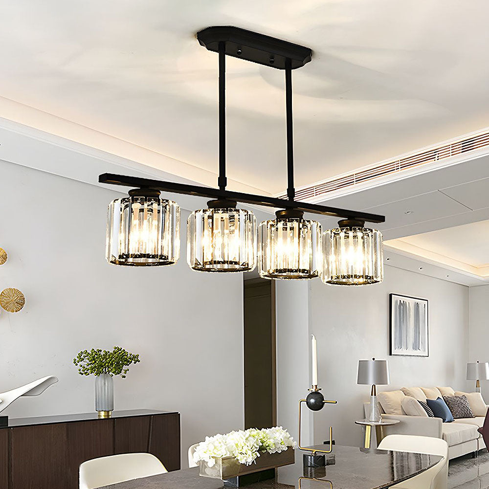 Nordic Multi-Head Chandelier | Modern Glass Island Lamp | Adjustable Height | 3-4 Lights | Brick by Brick London 13
