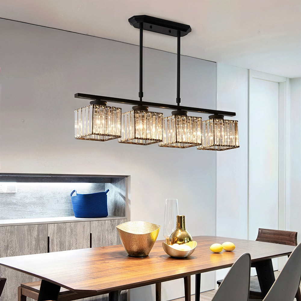 Nordic Multi-Head Chandelier | Modern Glass Island Lamp | Adjustable Height | 3-4 Lights | Brick by Brick London 3