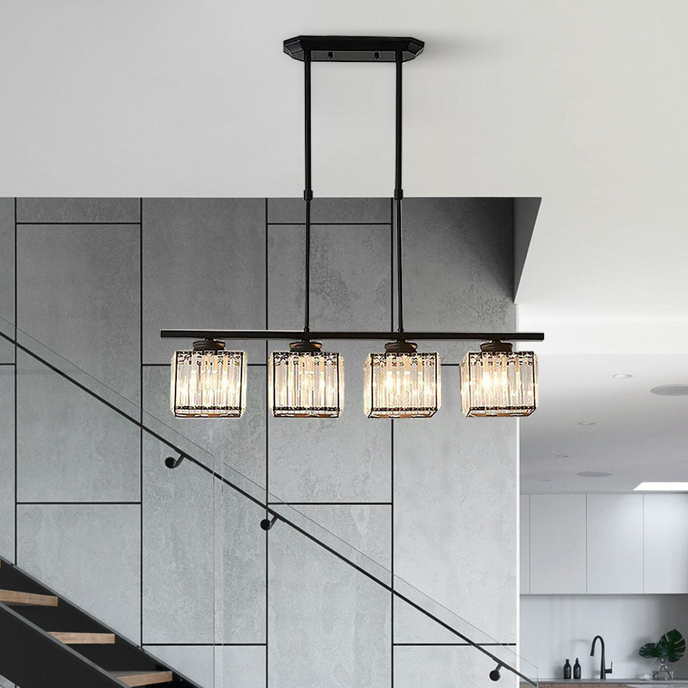 Nordic Multi-Head Chandelier | Modern Glass Island Lamp | Adjustable Height | 3-4 Lights | Brick by Brick London 4