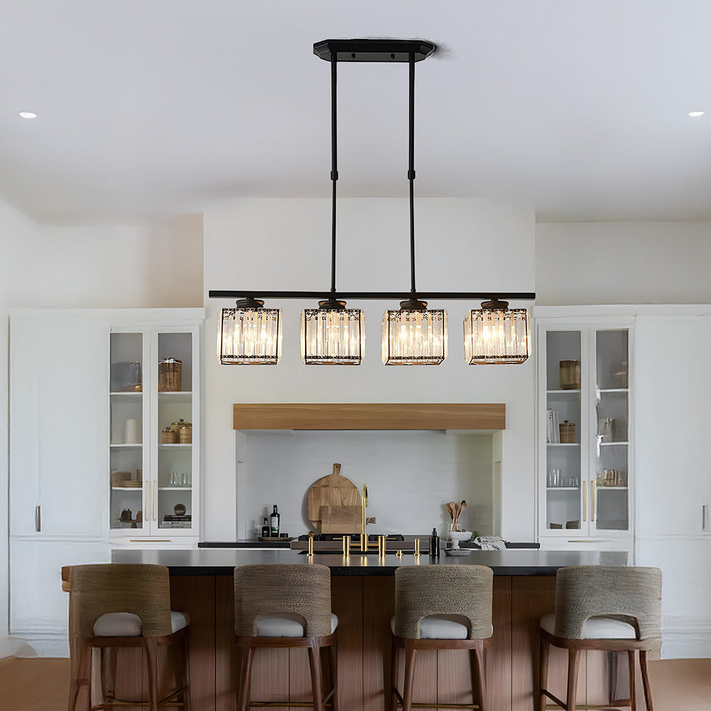 Nordic Multi-Head Chandelier | Modern Glass Island Lamp | Adjustable Height | 3-4 Lights | Brick by Brick London 5