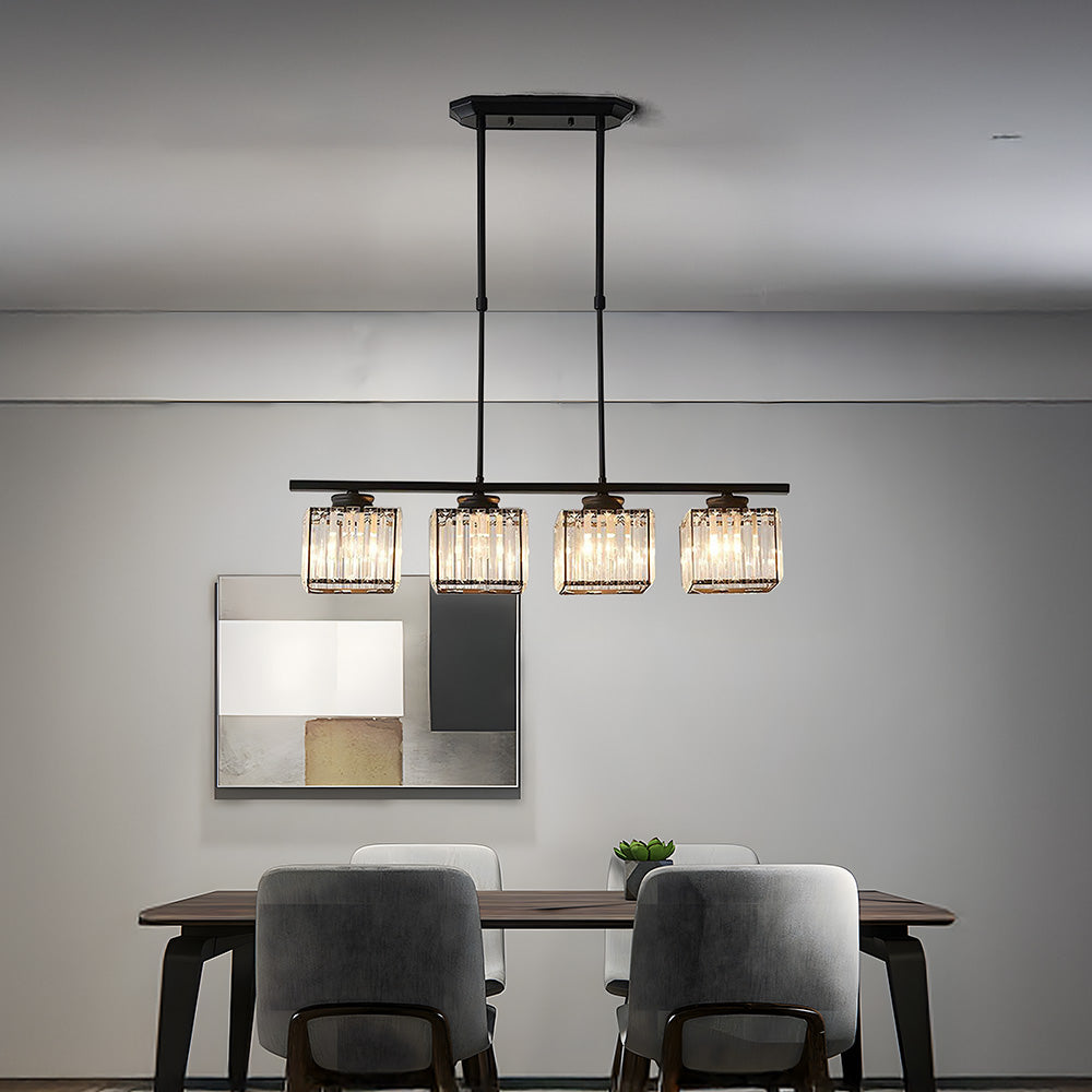 Nordic Multi-Head Chandelier | Modern Glass Island Lamp | Adjustable Height | 3-4 Lights | Brick by Brick London 6