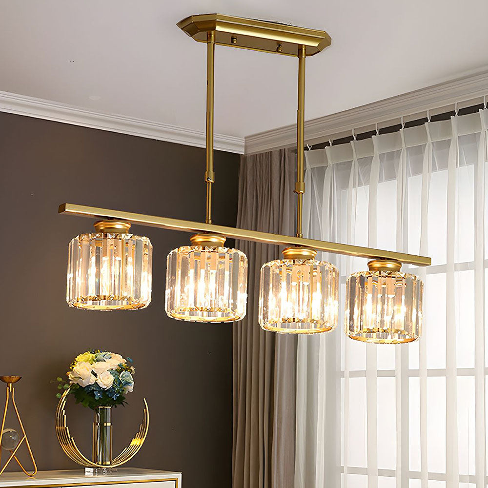 Nordic Multi-Head Chandelier | Modern Glass Island Lamp | Adjustable Height | 3-4 Lights | Brick by Brick London 9