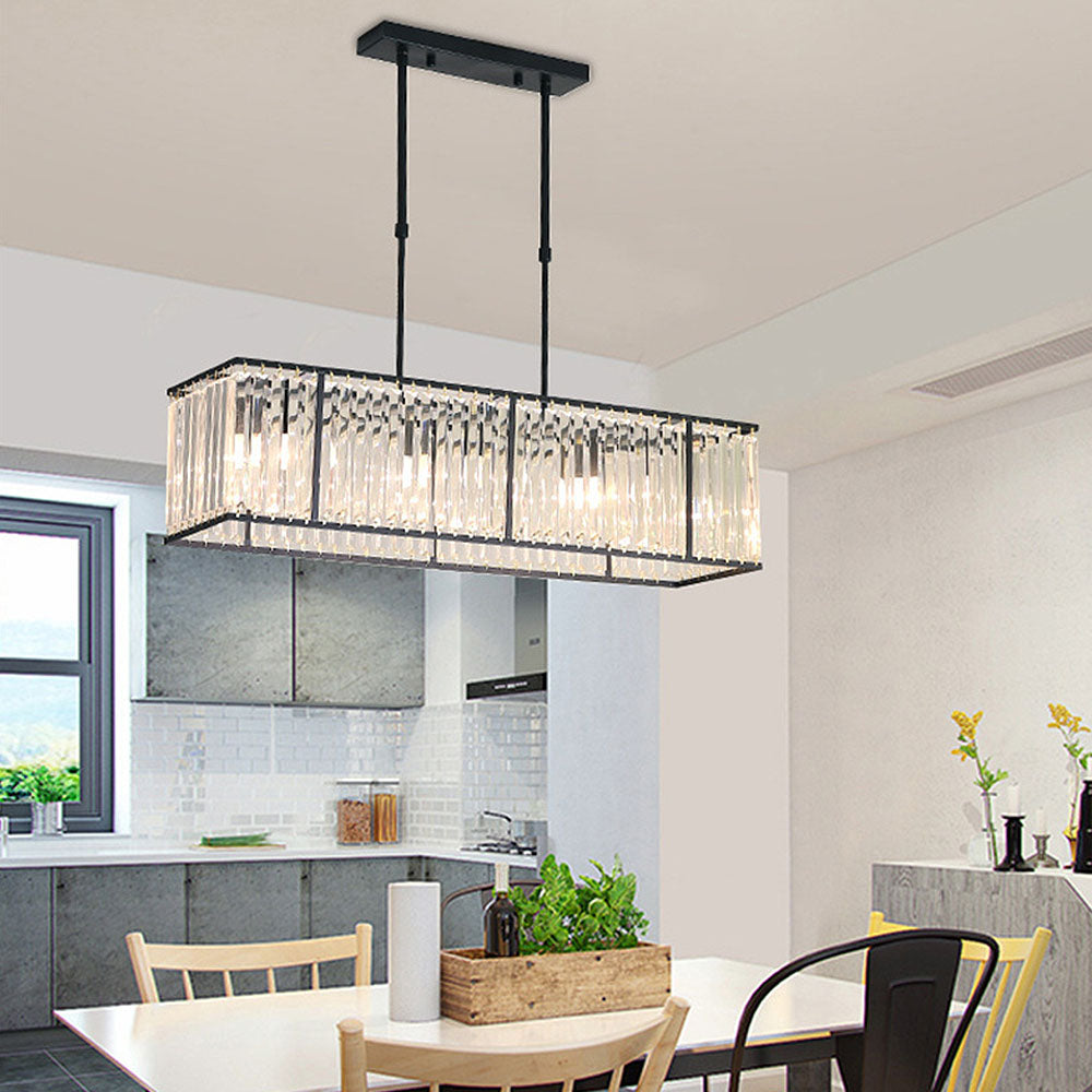 Nordic Simple Crystal Chandelier Light | Elegant Living Room Lighting | Iron & Crystal | 3-4 Light Options | Brick by Brick London 0