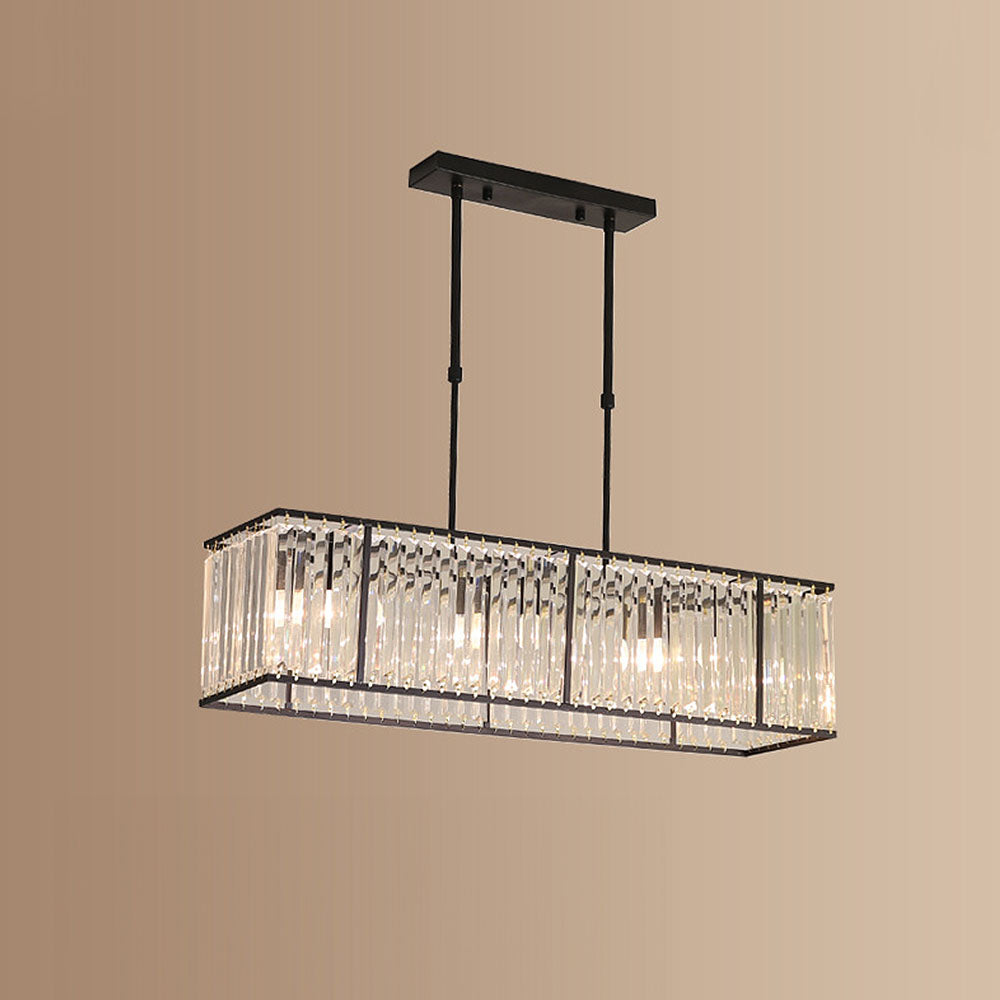 Nordic Simple Crystal Chandelier Light | Elegant Living Room Lighting | Iron & Crystal | 3-4 Light Options | Brick by Brick London 1