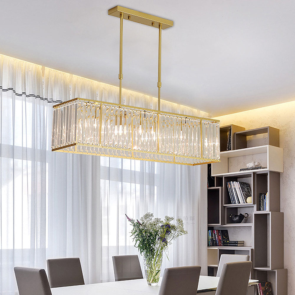 Nordic Simple Crystal Chandelier Light | Elegant Living Room Lighting | Iron & Crystal | 3-4 Light Options | Brick by Brick London 10