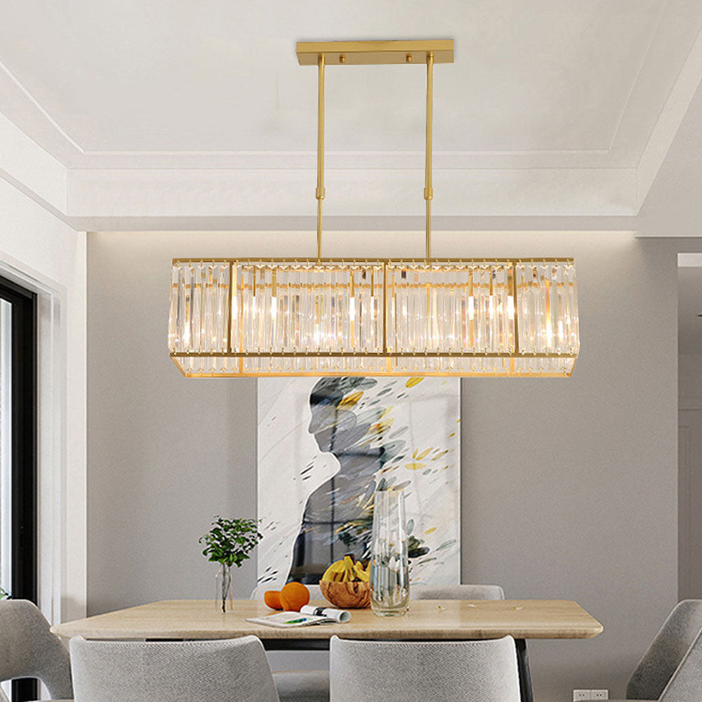 Nordic Simple Crystal Chandelier Light | Elegant Living Room Lighting | Iron & Crystal | 3-4 Light Options | Brick by Brick London 9
