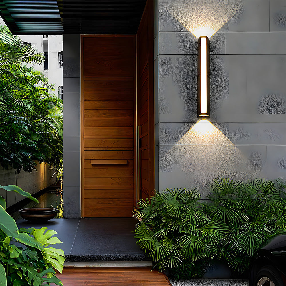 Outdoor Wall Light – Aluminum and Acrylic – Height: 8.3 inches – Waterproof LED for Gardens and Entryways 1