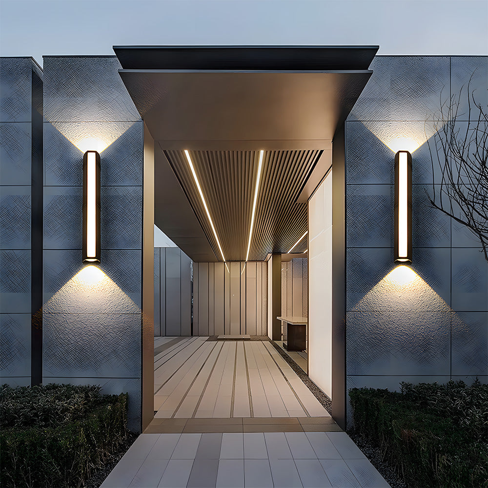 Outdoor Wall Light – Aluminum and Acrylic – Height: 8.3 inches – Waterproof LED for Gardens and Entryways 7