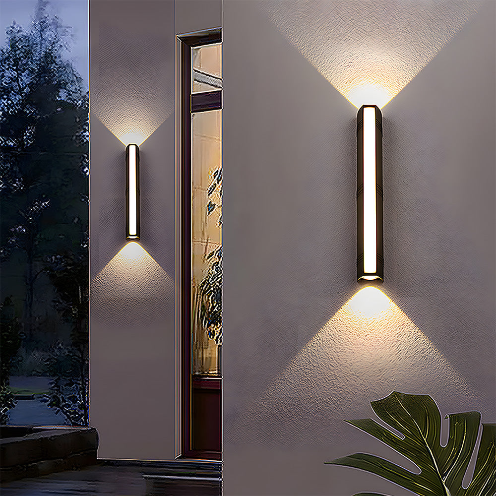 Outdoor Wall Light – Aluminum and Acrylic – Height: 8.3 inches – Waterproof LED for Gardens and Entryways 8