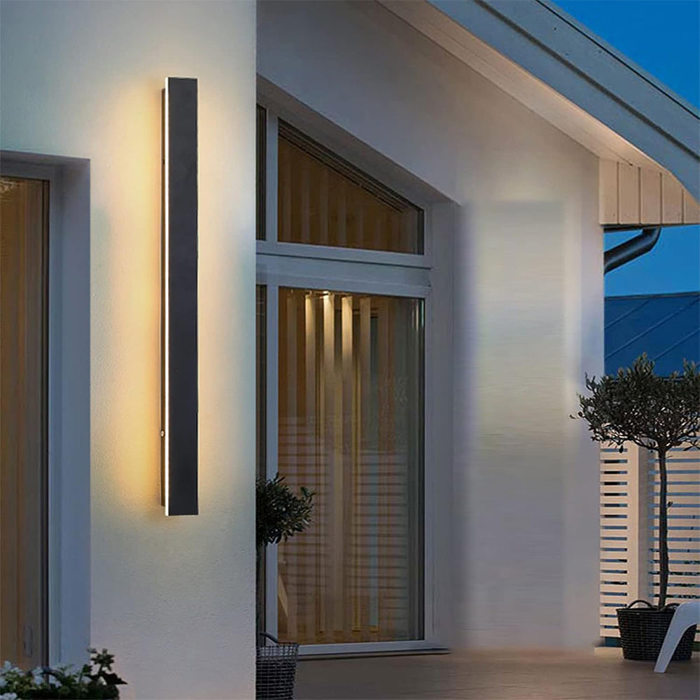 Outdoor Wall Light – Black Acrylic and Metal – Height: 11.8 to 47.2 inches – IP65 Weather-Resistant LED for Patios and Gardens 5