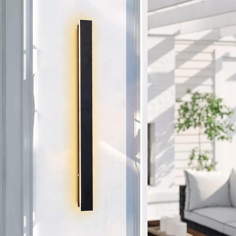 Outdoor Wall Light – Black Acrylic and Metal – Height: 11.8 to 47.2 inches – IP65 Weather-Resistant LED for Patios and Gardens 6