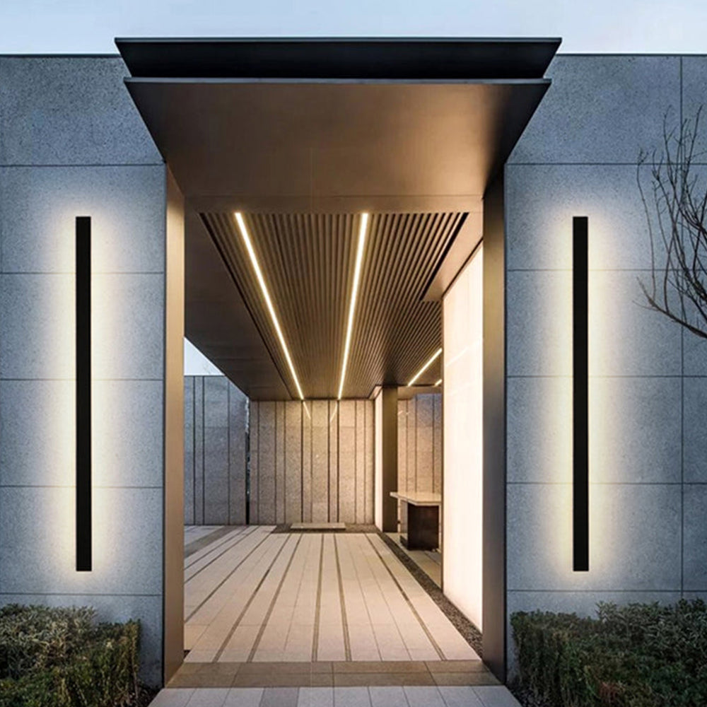 Outdoor Wall Light – Black Acrylic and Metal – Height: 11.8 to 47.2 inches – IP65 Weather-Resistant LED for Patios and Gardens 9