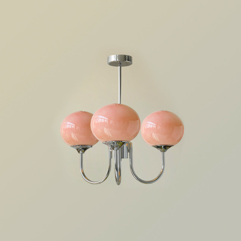 Pendant Light – Pink Glass Shades – Diameter: 19.7 inches – Elegant Kitchen Pendant Lighting 11