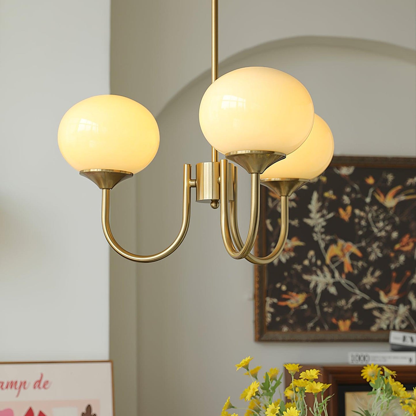 Pendant Light – Pink Glass Shades – Diameter: 19.7 inches – Elegant Kitchen Pendant Lighting 16