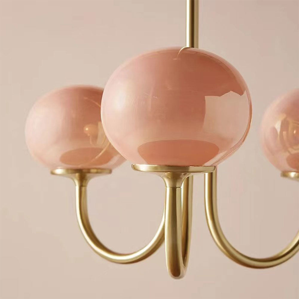 Pendant Light – Pink Glass Shades – Diameter: 19.7 inches – Elegant Kitchen Pendant Lighting 7