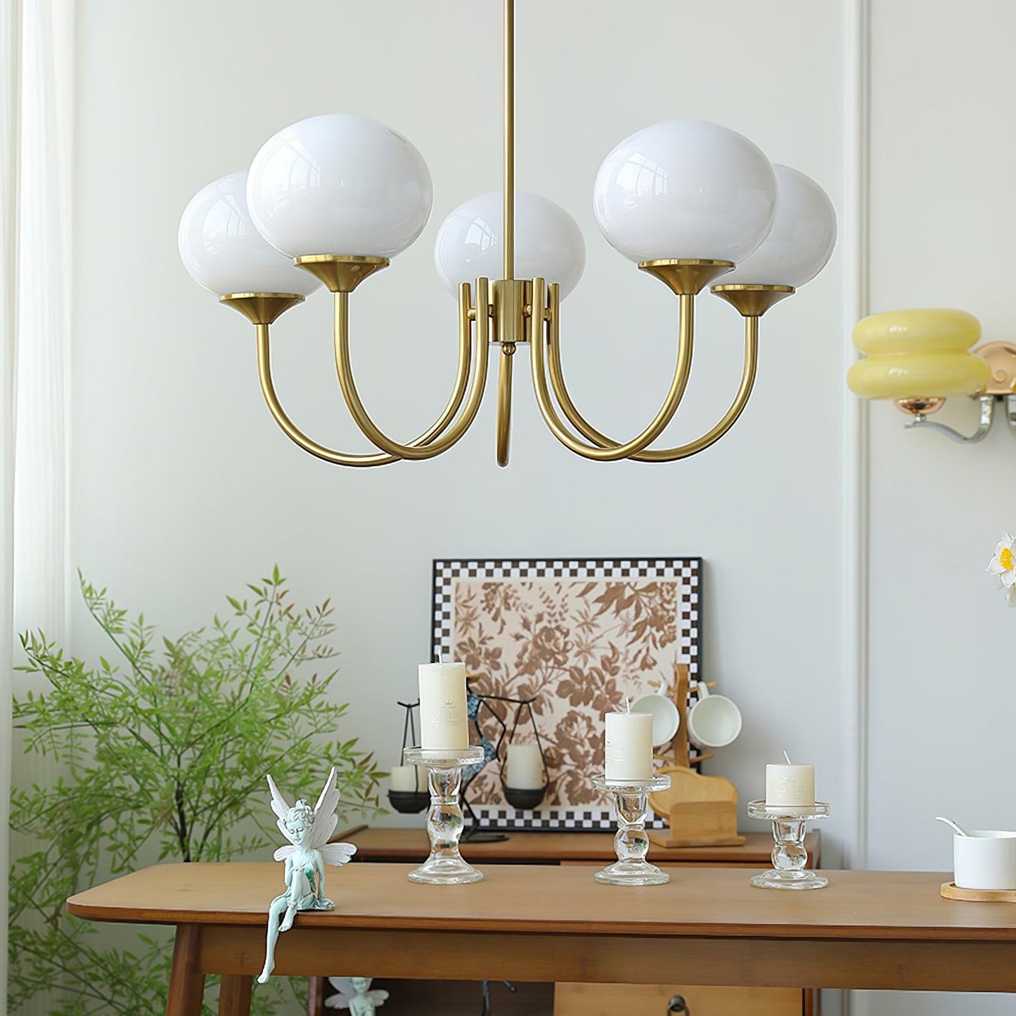 Pendant Light – Pink Glass Shades – Diameter: 19.7 inches – Elegant Kitchen Pendant Lighting 9