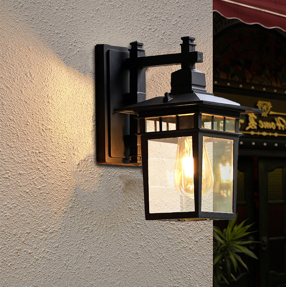 Rustic Vintage Outdoor Wall Light | Weather-Resistant Aluminum & Glass | Perfect for Patios & Gardens | Brick by Brick London 2