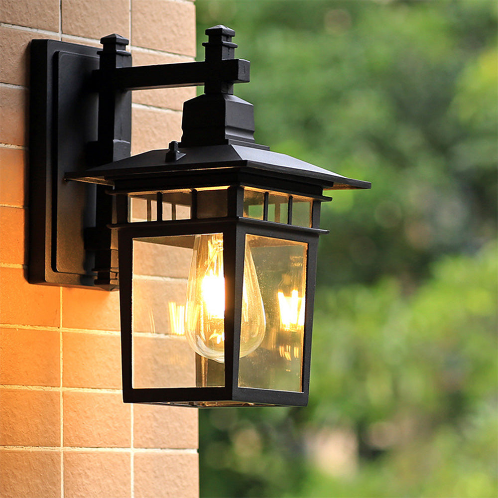 Rustic Vintage Outdoor Wall Light | Weather-Resistant Aluminum & Glass | Perfect for Patios & Gardens | Brick by Brick London 5