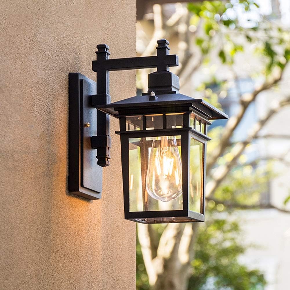 Rustic Vintage Outdoor Wall Light | Weather-Resistant Aluminum & Glass | Perfect for Patios & Gardens | Brick by Brick London 6