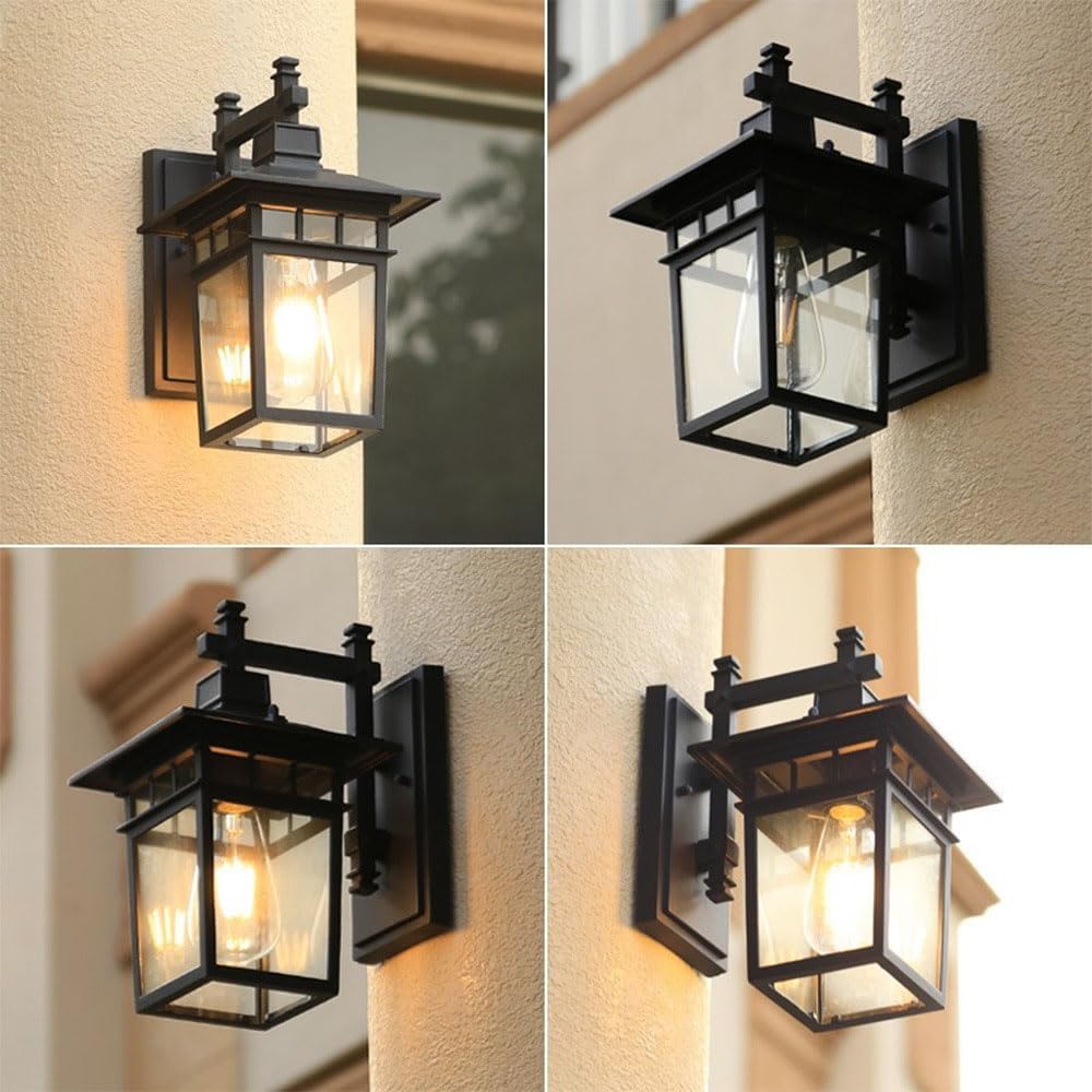Rustic Vintage Outdoor Wall Light | Weather-Resistant Aluminum & Glass | Perfect for Patios & Gardens | Brick by Brick London 7