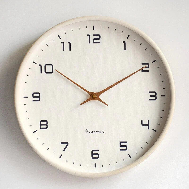 Scandinavian Wooden Wall Clock — Silent Quartz — 25/30 cm — Minimalist Design