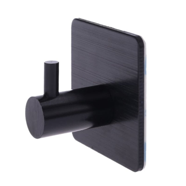 Self-Adhesive Hooks – Stainless Steel – Single Hook – Durable and Rust-Resistant for Bathroom or Kitchen 0
