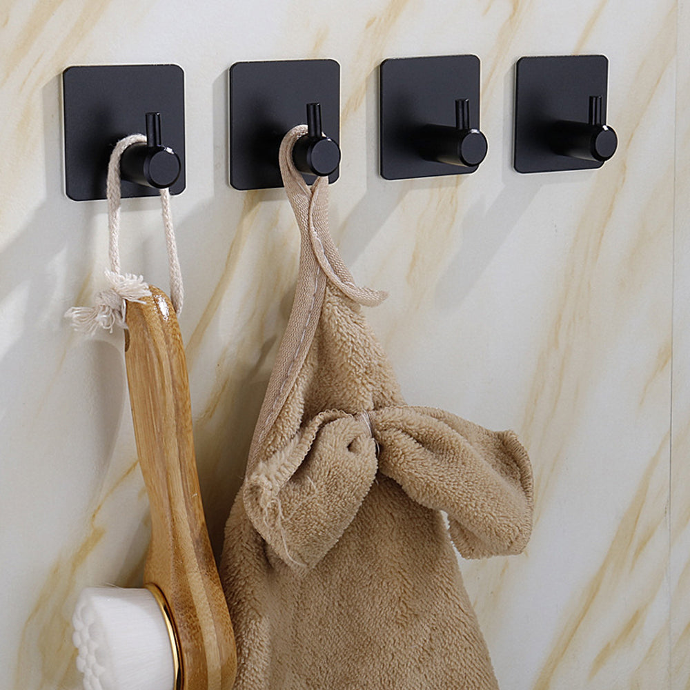 Self-Adhesive Hooks – Stainless Steel – Single Hook – Durable and Rust-Resistant for Bathroom or Kitchen 1