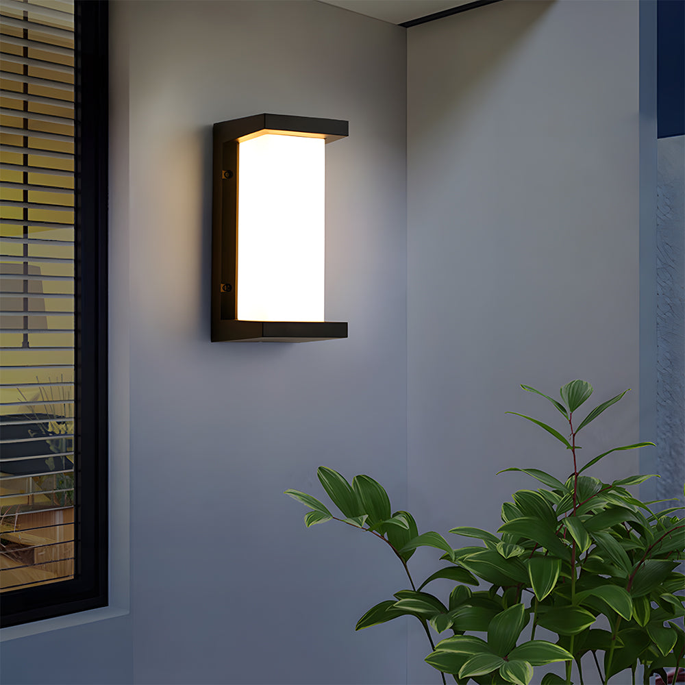 Simple Outdoor Wall Light | Waterproof LED | Sensor-Activated | Modern Aluminum Design | 18W/30W | Brick by Brick London 1