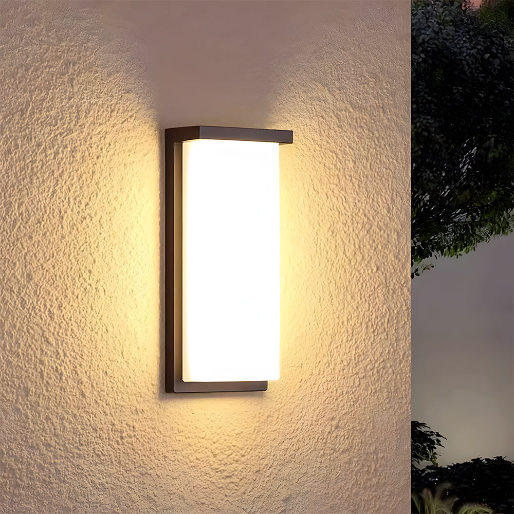 Sleek IP65 Outdoor Wall Light | Modern Exterior Wall Lantern | Aluminium & Acrylic | 24W/36W | Brick by Brick London 1