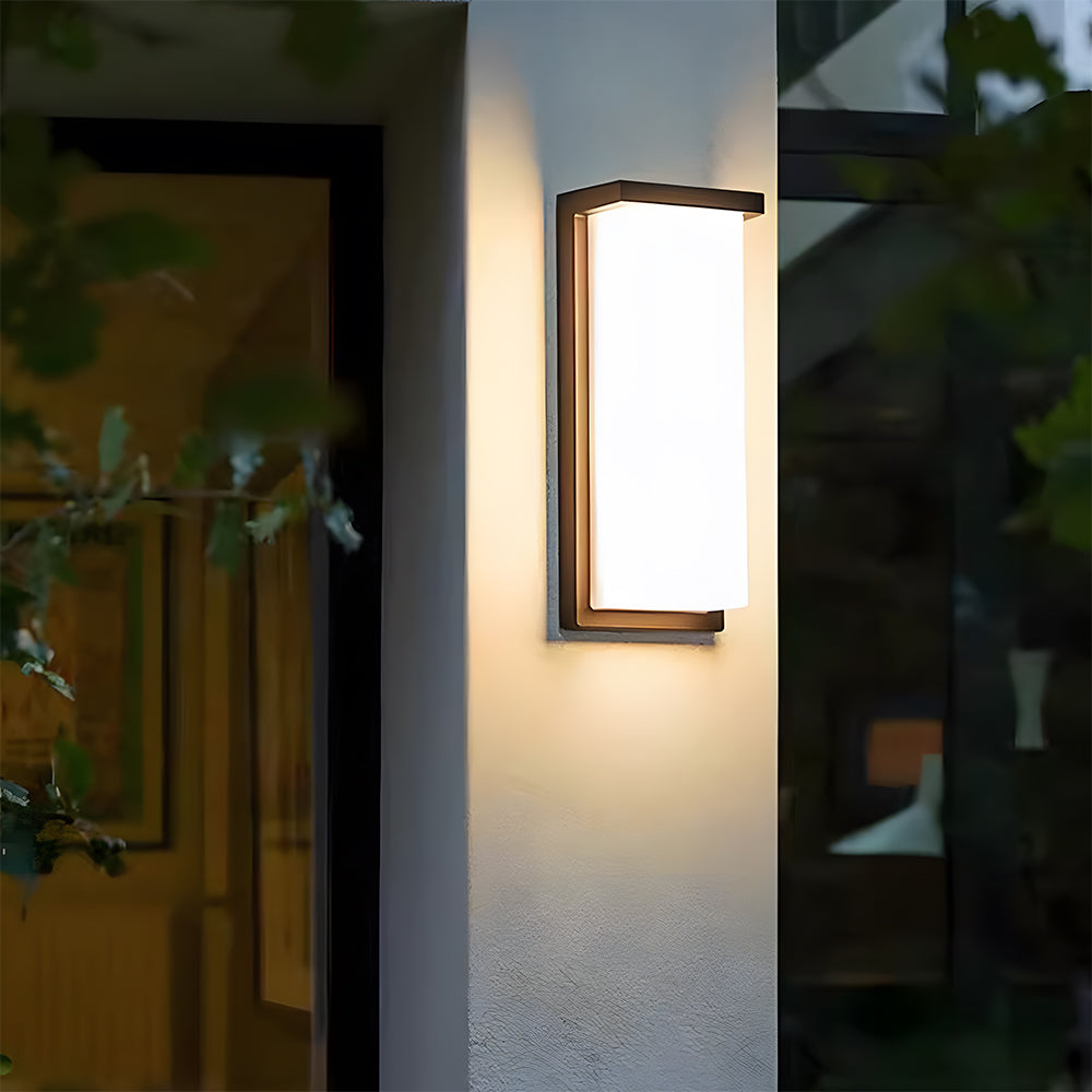 Sleek IP65 Outdoor Wall Light | Modern Exterior Wall Lantern | Aluminium & Acrylic | 24W/36W | Brick by Brick London 5