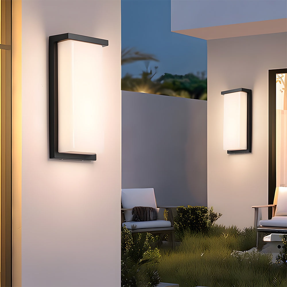 Sleek IP65 Outdoor Wall Light | Modern Exterior Wall Lantern | Aluminium & Acrylic | 24W/36W | Brick by Brick London 6