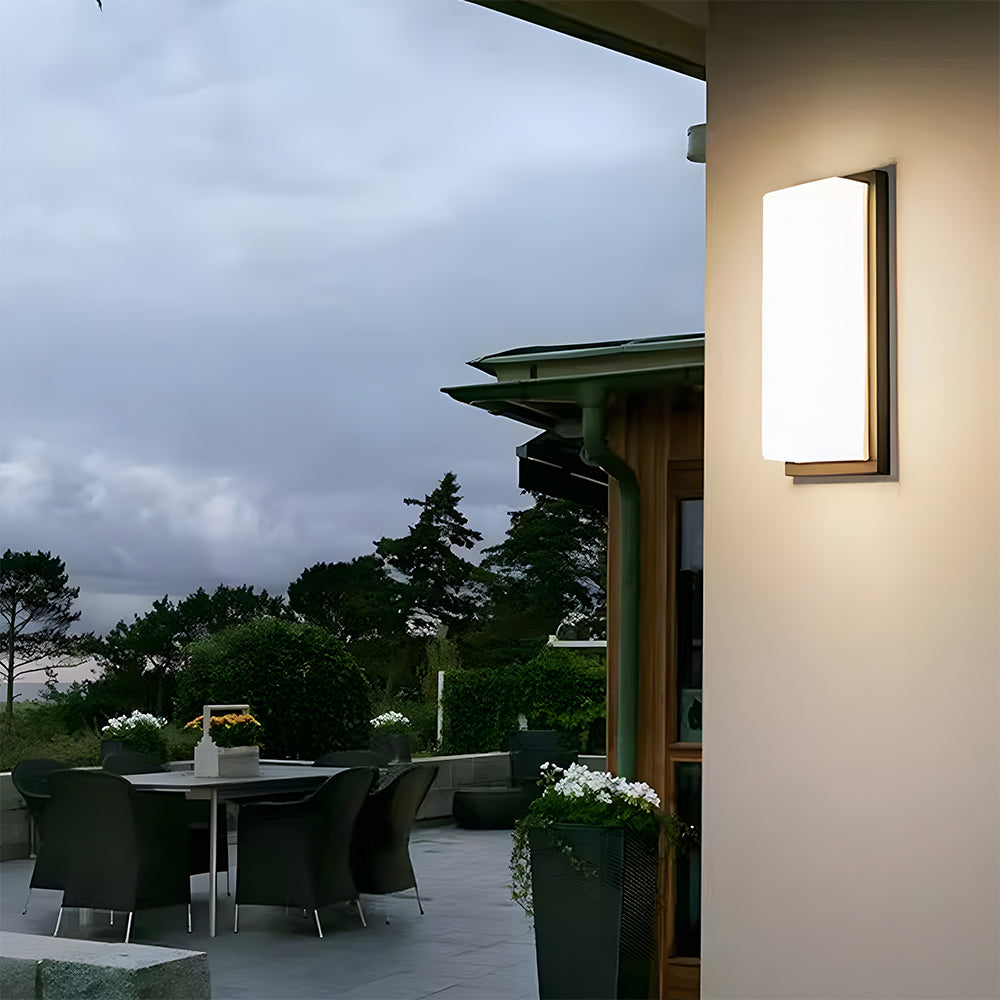 Sleek IP65 Outdoor Wall Light | Modern Exterior Wall Lantern | Aluminium & Acrylic | 24W/36W | Brick by Brick London 9
