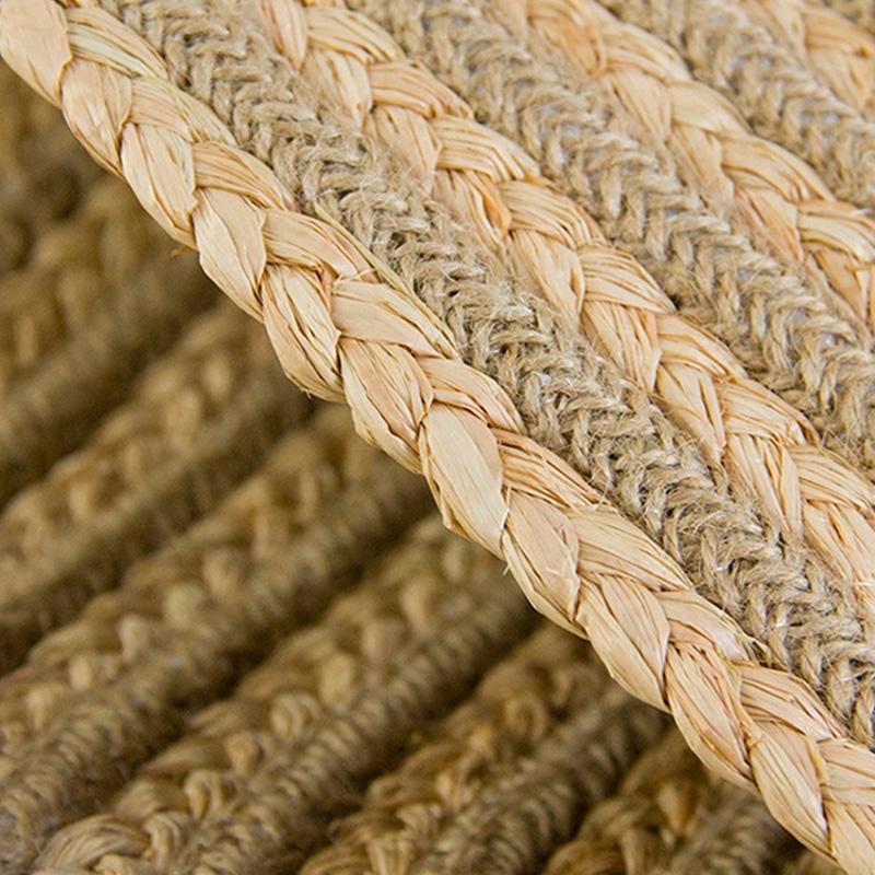 Small Hemp Rug — 100 cm & 120 cm Round — Cozy Natural Fiber Accent — Burlywood Style