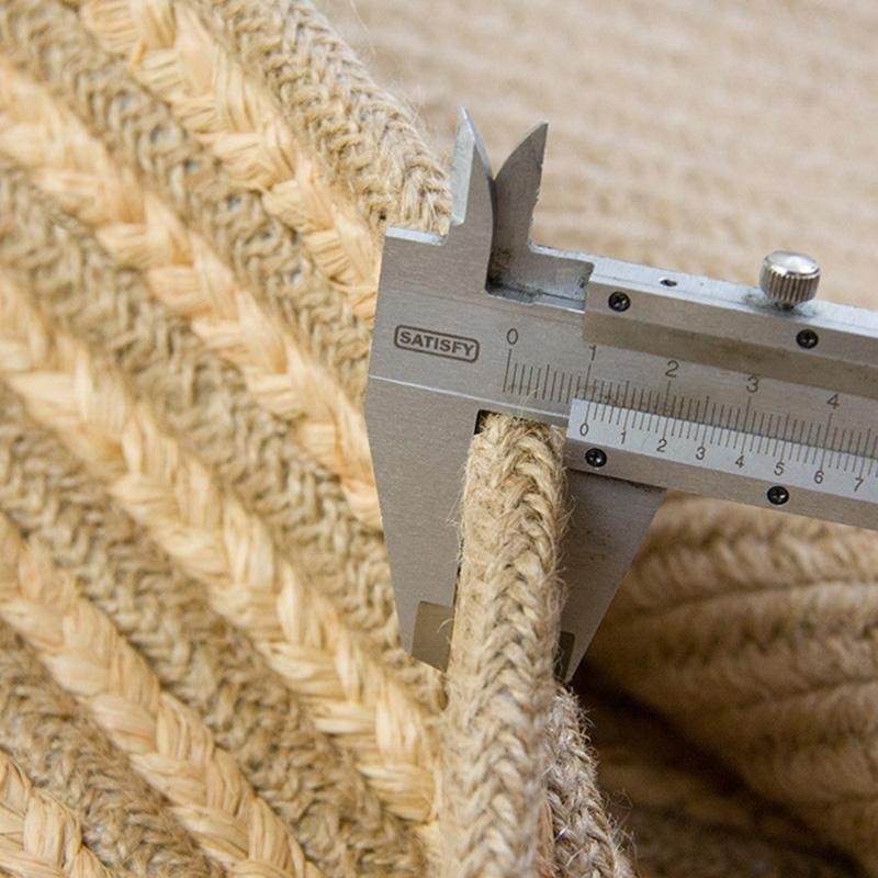 Small Hemp Rug — 100 cm & 120 cm Round — Cozy Natural Fiber Accent — Burlywood Style