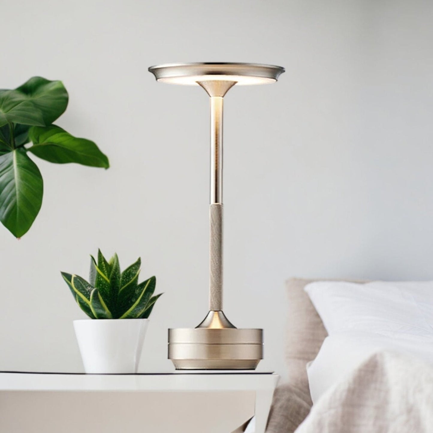 Stylish LED Table Lamp | Rechargeable Cordless Design | Touch Control & Waterproof | Brass Finish | Brick by Brick London 1