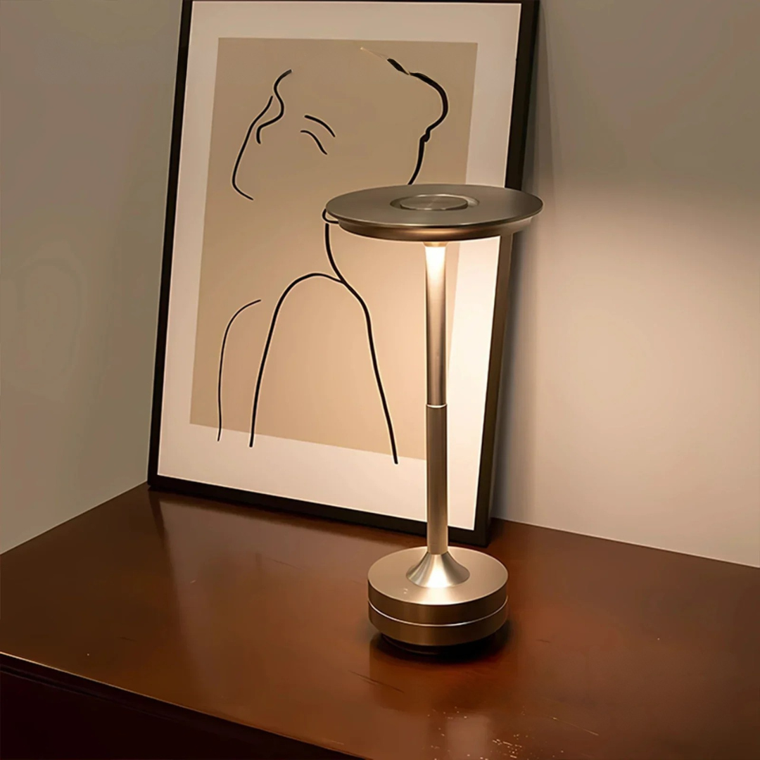 Stylish LED Table Lamp | Rechargeable Cordless Design | Touch Control & Waterproof | Brass Finish | Brick by Brick London 7