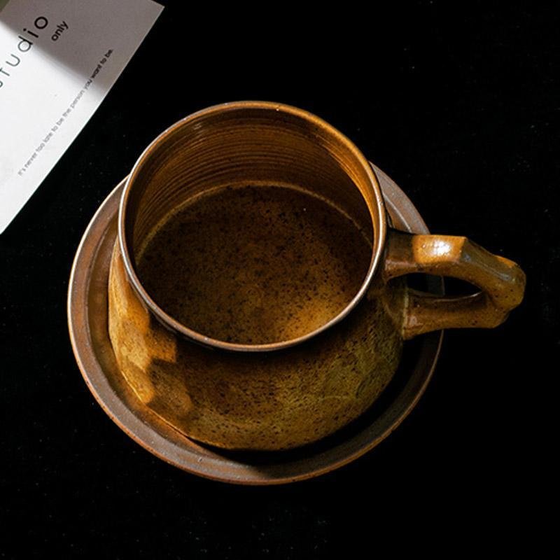 Teacup Set – Stoneware – Diameter: 4 inches – Unique Design with Spoon Included 7