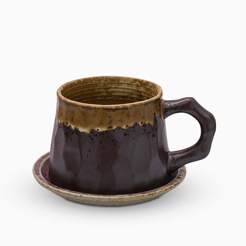 Teacup Set – Stoneware – Diameter: 4 inches – Unique Design with Spoon Included 8