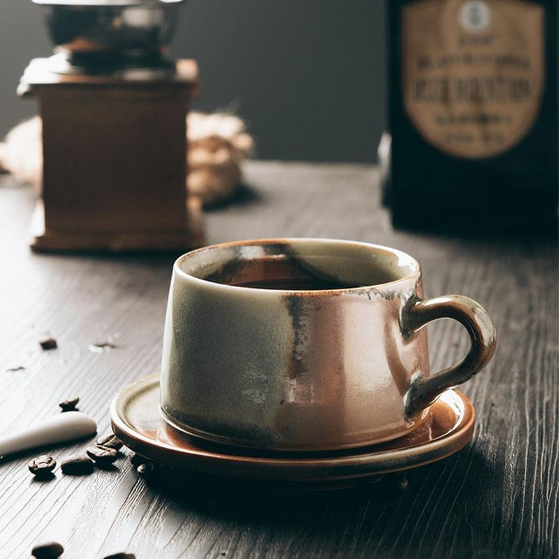 Teacup – Rustic Stoneware – Diameter: 3 inches – Unique Swivel Handle Design for Stylish Tea Enjoyment 3